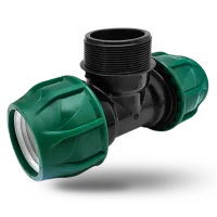 Тройник компрессионный Poelsan 20 x ½" x 20 с наружной резьбой