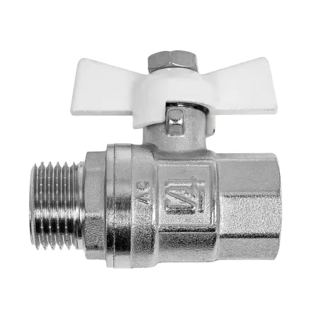 Кран шаровой STI ¾"ВР x  ¾"НР бабочка