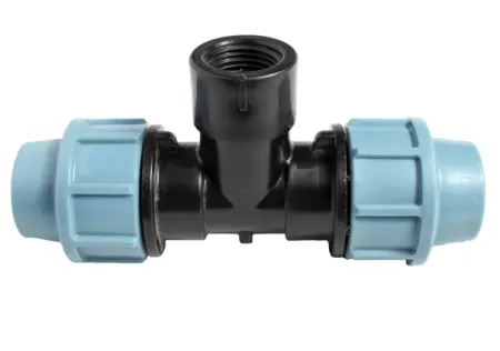 Тройник компрессионный Unidelta 32 х 1" х 32 с внутренней резьбой